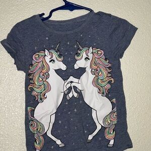 Unicorn Graphic Kids T-Shirt - Blue